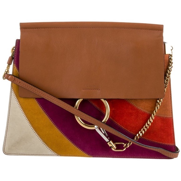 Chloe Handbags - COMING SOON! Chloe Multicolor Striped Patchwork Leather & Suede Crossbody Bag